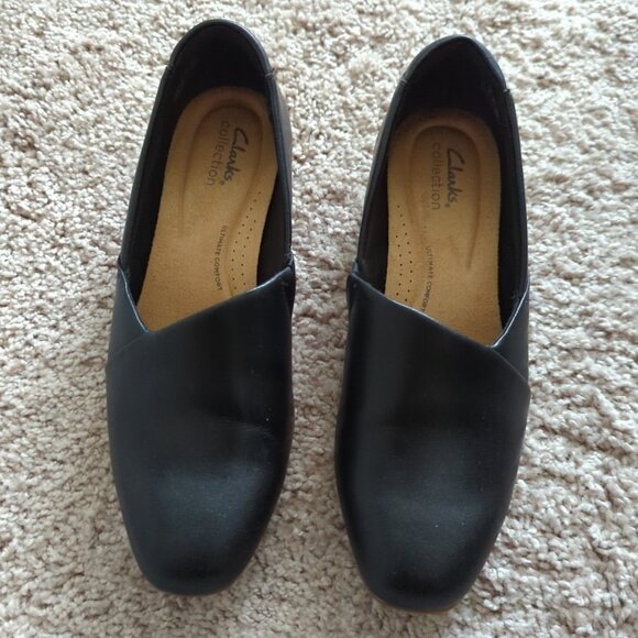 Clarks Shoes Womens Sz 8.5 M Black Juliet Palm Slip On Loafer Comfort Leather-lp - Picture 9 of 9